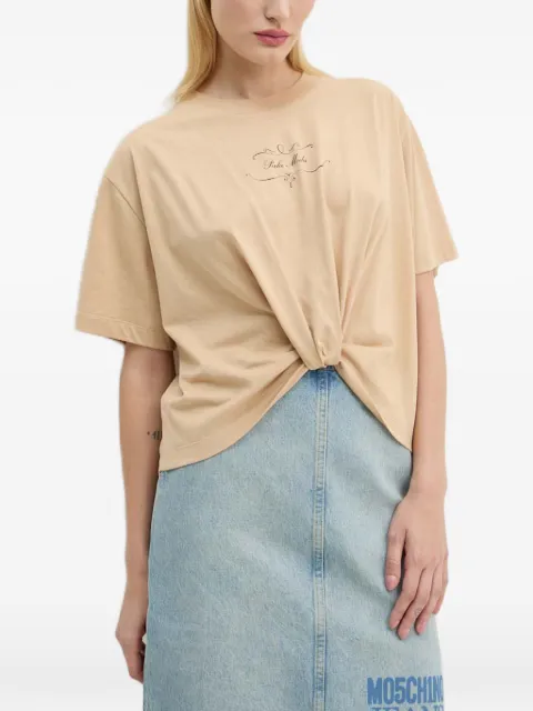 MOSCHINO JEANS lettering T-shirt Neutrals 7018733