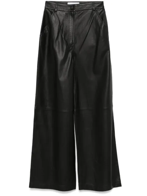 Yves Salomon leather straight-leg trousers Black 25WYP202XXAPXX