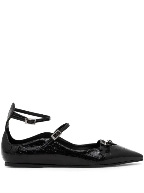 Le Silla Morgana ballerina shoes Black 9004C020MTPPLYL