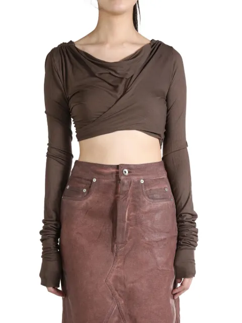Rick Owens Lilies asymmetric-design top Brown LI02D5204RV
