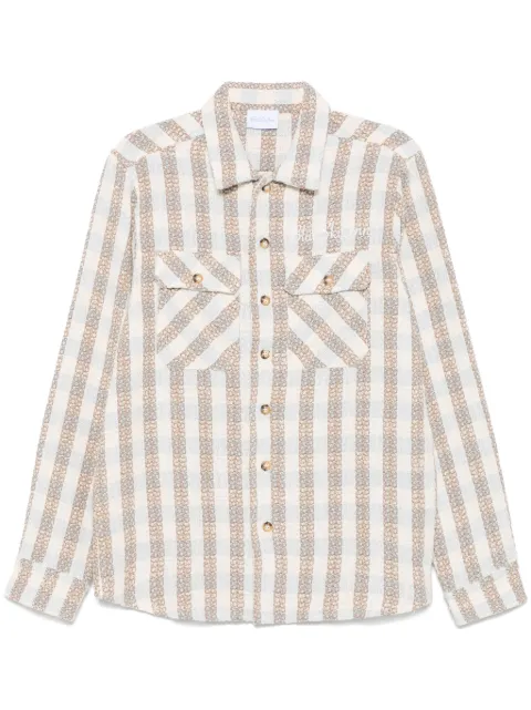 BLUE SKY INN bouclé long-sleeve shirt Brown BS2304FT004