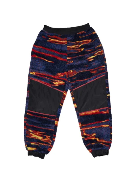 BLUE SKY INN fleece-texture panelled track pants Blue BS2203PA004