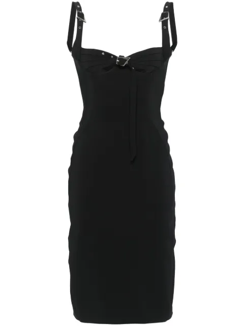 Mugler bucked bustier midi dress Black 24W1RO1670470
