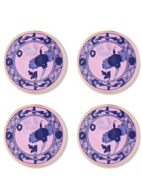 GINORI 1735 Oriente coaster plates (set of four) Pink 017RG00FX6877LX0100