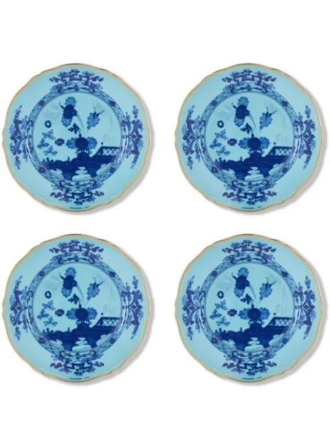 GINORI 1735 Oriente dessert plates (set of four) Blue 003RG00FX4110LX0210
