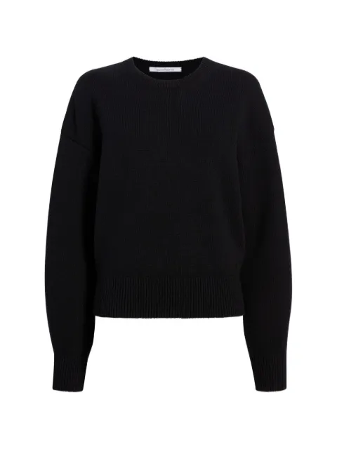 Another Tomorrow crew-neck dropped-shoulder sweater Black A421KT020WS