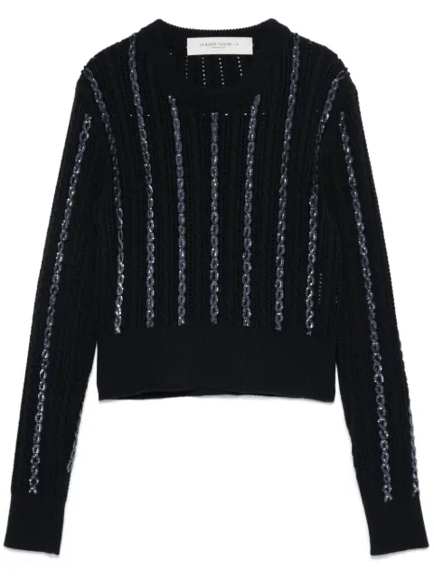 Golden Goose sequin-detailing sweater Blue GWP01165P001694