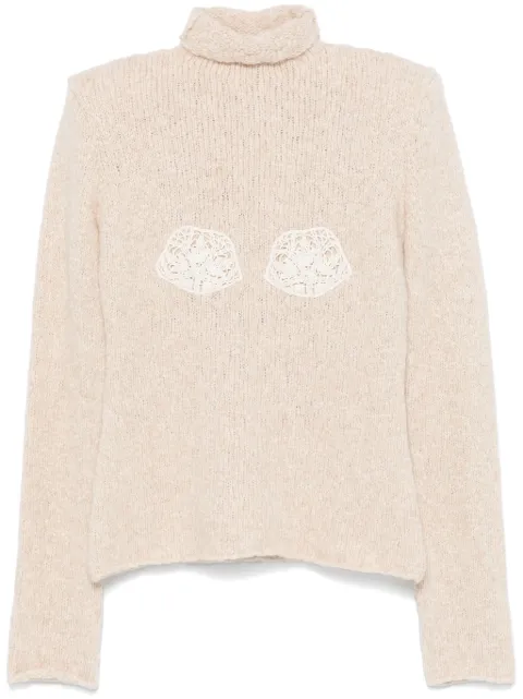Magda Butrym turtleneck sweater Neutrals 322924
