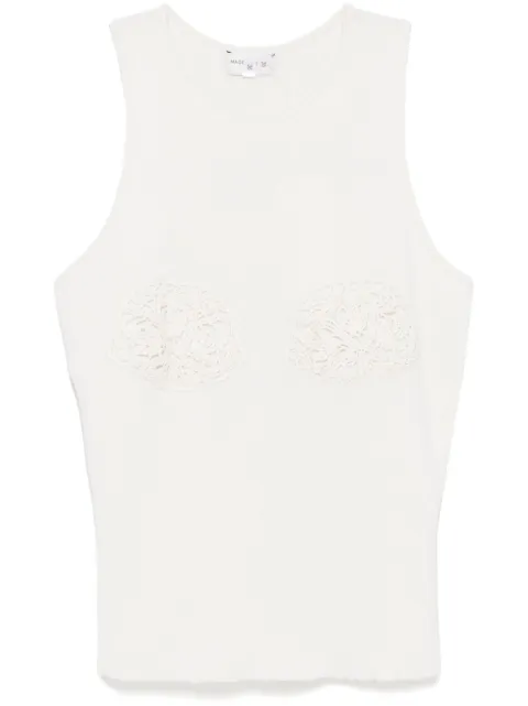 Magda Butrym crochet-detailed top Neutrals 342924