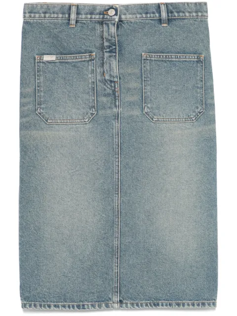 Courrèges denim midi skirt Blue 324DJU183DE0033