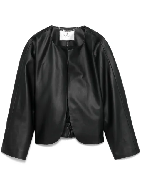 NISSA faux-leather jacket Black J15173