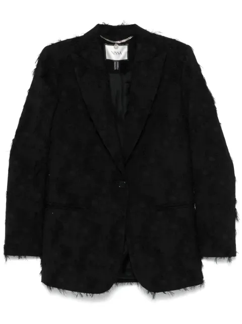 NISSA floral-jacquard blazer Black S15351