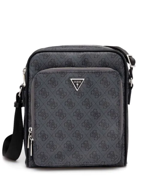 GUESS USA monogram-pattern messenger bag Grey HMMILOP4260
