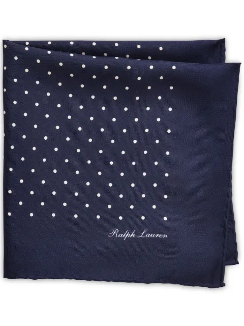 Ralph Lauren Purple Label polka dot silk pocket square Blue 791820938