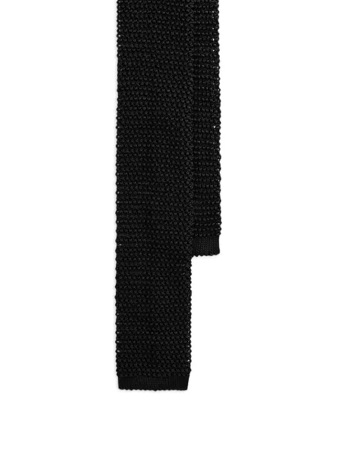 Ralph Lauren Purple Label logo-label tie Black 791536072006