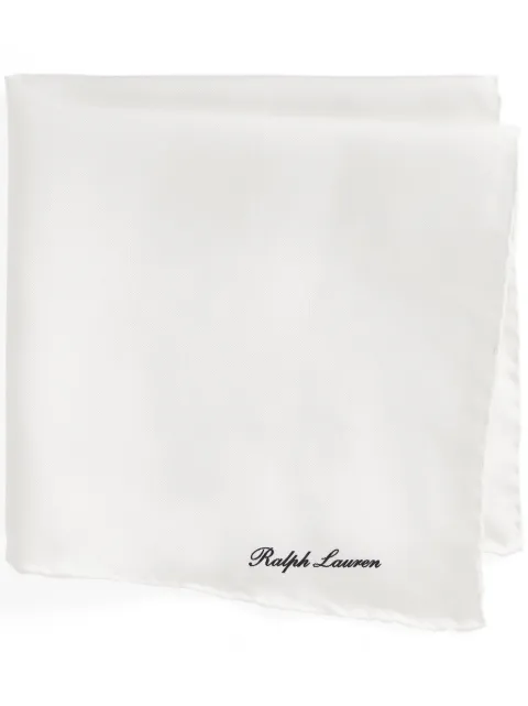 Ralph Lauren Purple Label silk pocket square White 791820861006