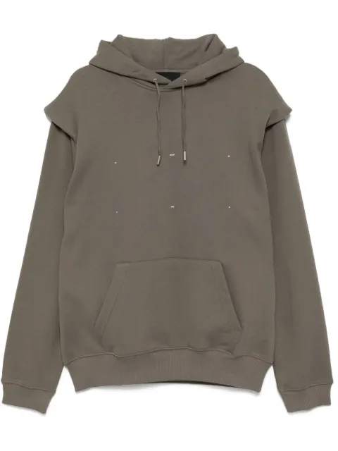 HELIOT EMIL logo print hoodie Neutrals HEM08053