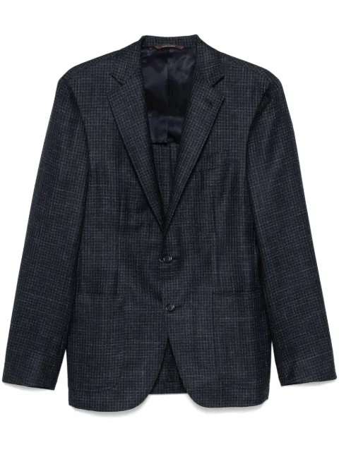 Canali houndstooth-pattern blazer Blue 25275CF05319