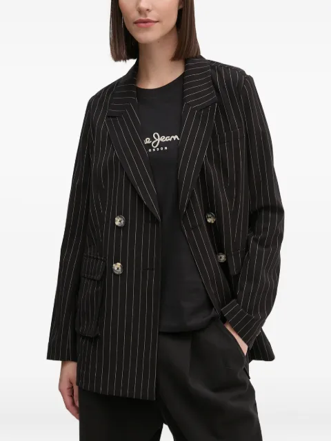DKNY pinstripe double-breasted jacket Black D2G4A213