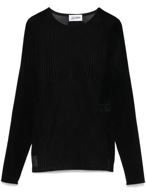 Jean Paul Gaultier The Morphing Pinstripes top Black 2431FTO230T570