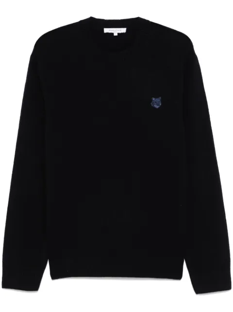 Maison Kitsuné Bold Fox Head-patch sweater Blue NM00805KT1006