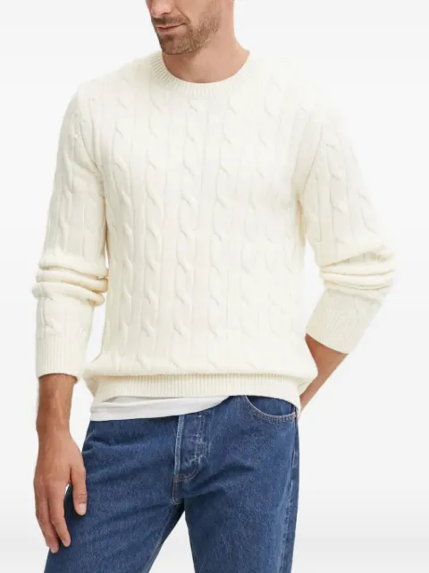 Theory cable-knit crew-neck sweater White O0981705