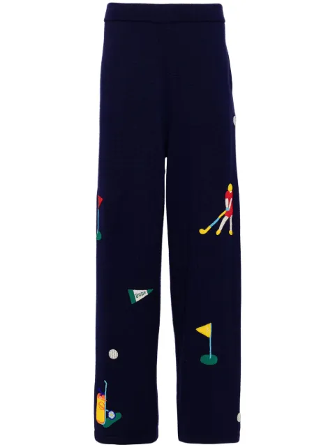 BODE bead detailing golf trousers Blue MRF24KT002