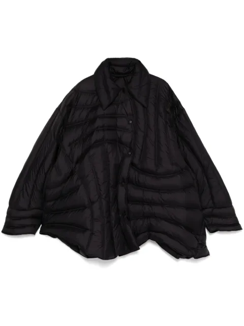 JNBY irregular tangent mid-length puffer jacket Black 5O0C11880
