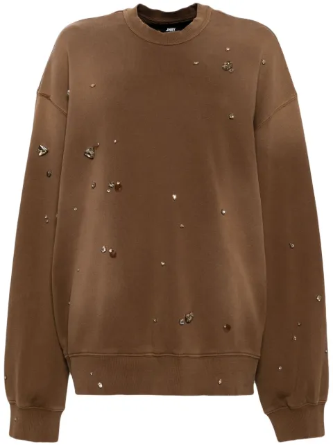 JNBY rhinestone-embellished sweatshirt Brown 5O0414870