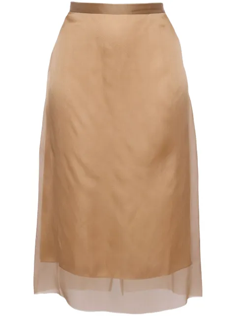 JNBY layered A-line skirt Brown 5O8D11740