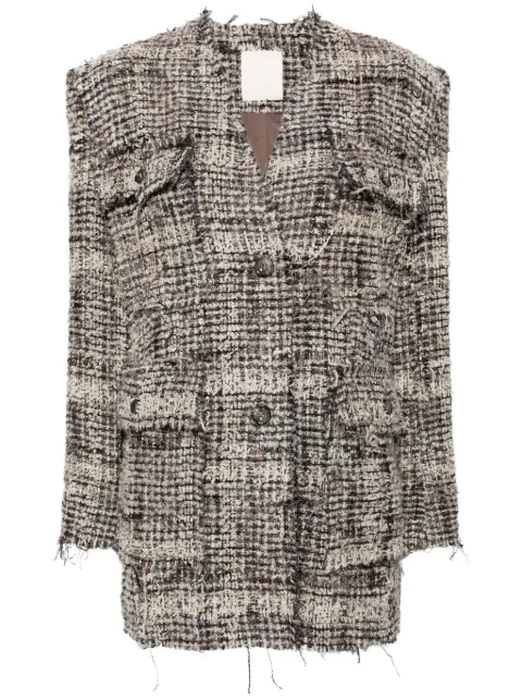 JNBY V-neck tweed jacket Black 5O0814550