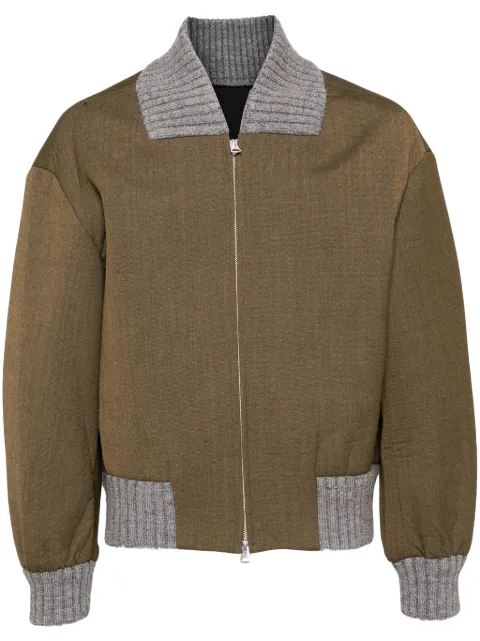 CROQUIS zip-up bomber jacket Green 9O0610840