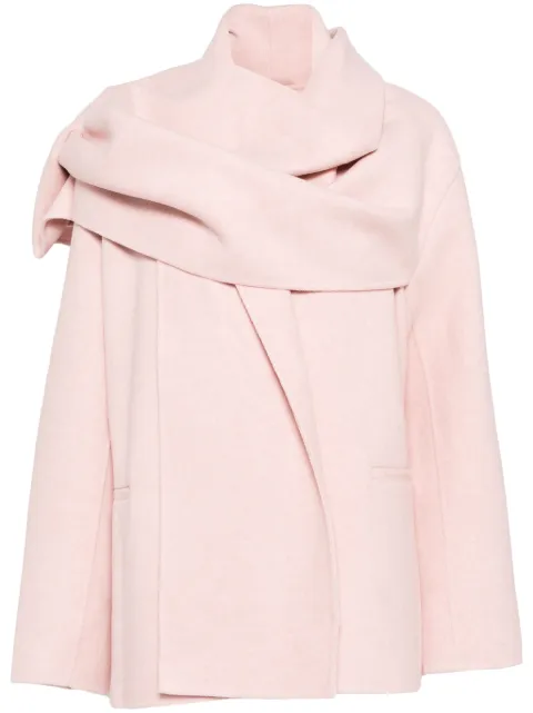 JNBY scarf-collar coat Pink 5O0812230