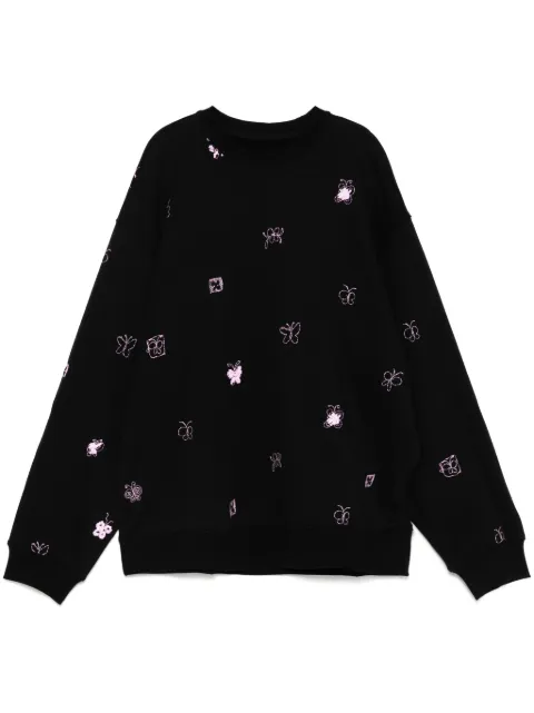 JNBY butterfly pattern sweatshirt Black 5O8413440