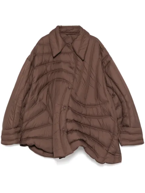 JNBY asymmetrical curved puffer jacket Brown 5O0C11880