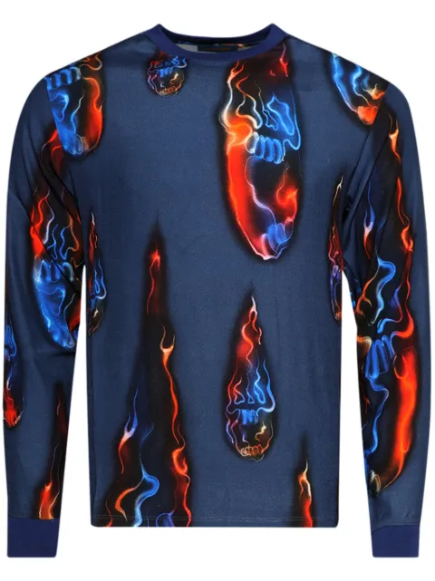 Casella Meyer Spirit Drops-print T-shirt Blue DEJTSP