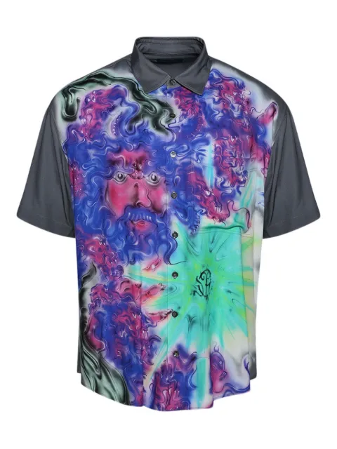 Casella Meyer printed shirt Grey CMS25SH300