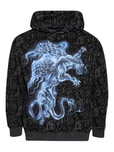 Casella Meyer graphic-print jacquard hoodie Black CMS25HO101