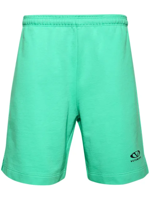 VETEMENTS oval logo track shorts Green UA66SS600E
