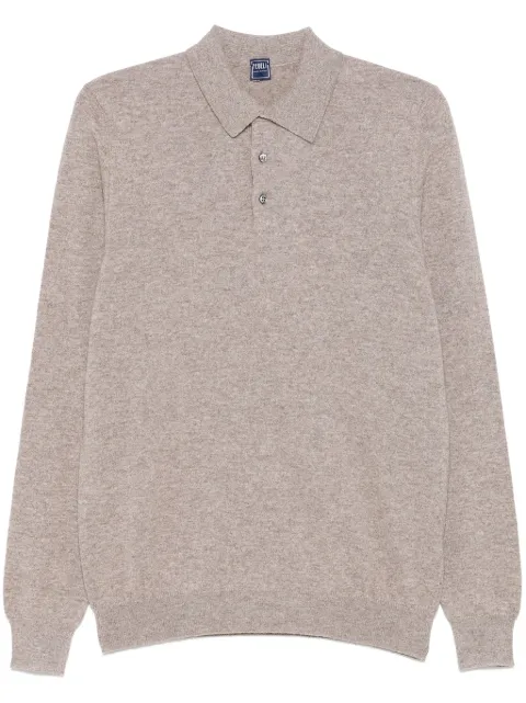 Fedeli cashmere polo shirt Grey 7UI07010