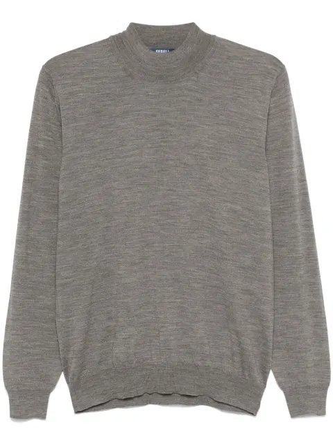 Fedeli Derby virgin wool sweater Grey 7UI07981