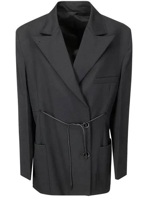 Lanvin drawstring waist blazer Black RWJA00065857