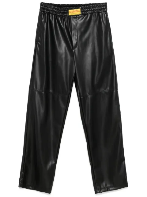 Iceberg faux-leather trousers Black B0402803