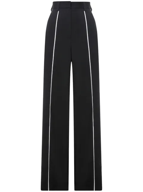 A.M.G. contrasting-trim trousers Black TR0723