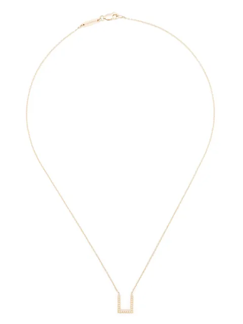 Tom Wood 9KT yellow gold Sleek Pendant Diamonds necklace Gold 101349