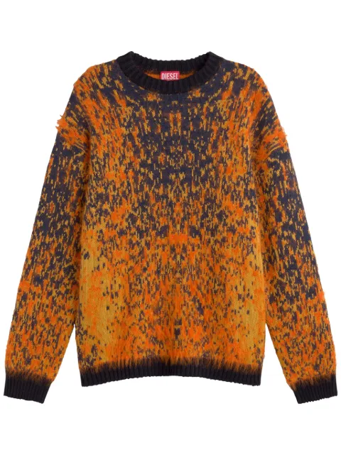 Diesel patterned intarsia-knit jumper Orange A149160QKAI