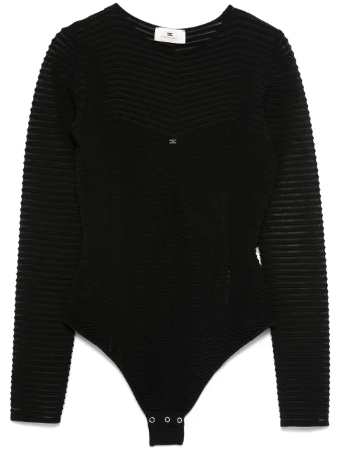 Elisabetta Franchi herringbone-pattern bodysuit Black BK64B46E2