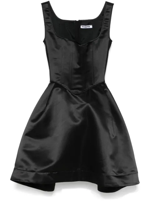 Vivetta duchess satin mini dress Black VS2ABV149TE059