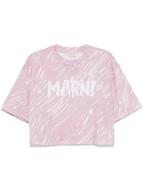 Marni Scribble Logo T-shirt Pink THJE0333P3USS018