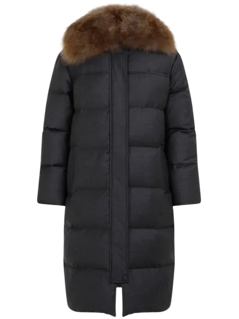 Yves Salomon quilted coat Grey 25WYM01406WO2W